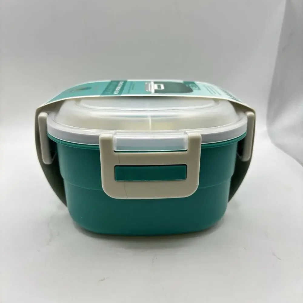 All-in-One Salad Lunch Container, Bento Lunch Box 47.5-oz SPORK & ICEPACK- Green